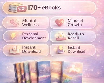 170+ Self-Help & Psychology eBooks (PLR and MRR) - Mental Wellness, Mindset and Personal Growth Bundle..