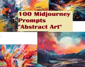 100 Midjourney Abstract Art Prompts | PLR Resell Rights (Excel File)