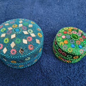 Indian Trinket Box Indian Jewelers Box Indian Jewelry Box Indian Wedding Favors Vintage Trinket Box Wedding Return Gift Set of 2
