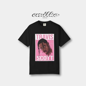 Travis Scott Fan Art T-Shirt: Oversized Graphic Tee, Hip Hop Streetwear