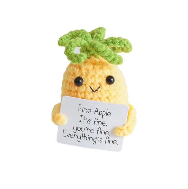 Mini Pomme De Terre Au Crochet Fait Main - Soutien émotionnel, Cadeau Humoristique Avec Carte Positive