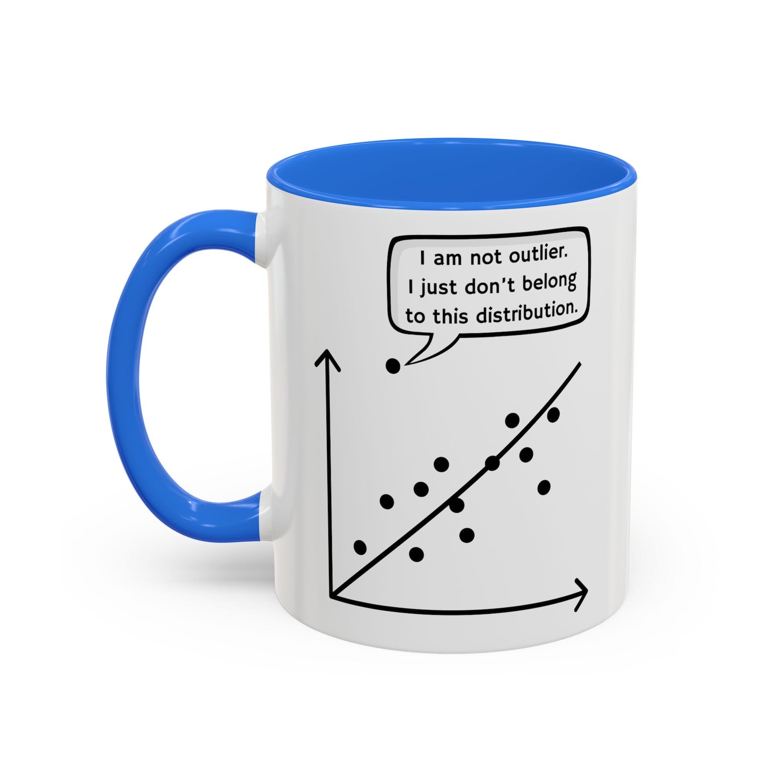 Outlier and Distribution - Funny Statistics Mug for Gifts ...
