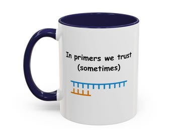 Taza de cebador de ADN/PCR, biología molecular, taza de café para científicos, bioinformática