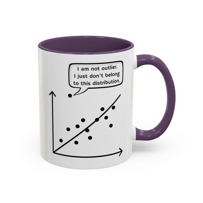 Outlier and Distribution - Funny Statistics Mug for Gifts ...