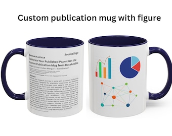 Publication Mug with Figure | Personalized PhD MS Graduation Gift | Defense Gift | Dissertation or Thesis Defense Gift | Doctor Gift