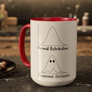 Paranormal distribution - Funny Statistics Mug for Gifts | Statistician, Data Scientist, Research, AI, Machine Learning, PhD, Halloween