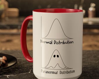 Paranormal distribution - Funny Statistics Mug for Gifts | Statistician, Data Scientist, Research, AI, Machine Learning, PhD, Halloween