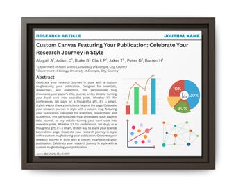 Lienzo personalizado para publicación de revistas / Regalo de graduación / Regalo científico / Defensa de tesis / Arte mural académico