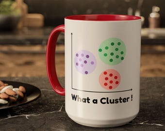 Caneca engraçada de Ciência de Dados. Que bagunça! Presente para Cientista de Dados, Analista de Dados, Aprendizado de Máquina, IA, Ciência, Algoritmo, Matemática.