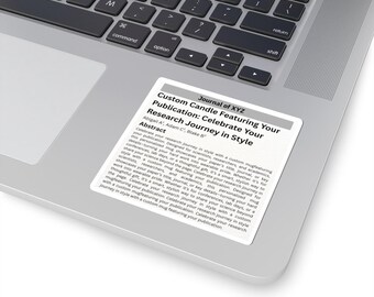 Custom Publication Sticker | Personalized Research Paper Sticker | Science Gift for PhD Student, Researcher, Scientist, Professor