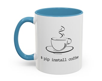 Instalación con pip - Taza divertida de Python. Ciencia de datos, programación en Python, aprendizaje automático, IA, estadística, análisis de datos, ciencia, algoritmos.