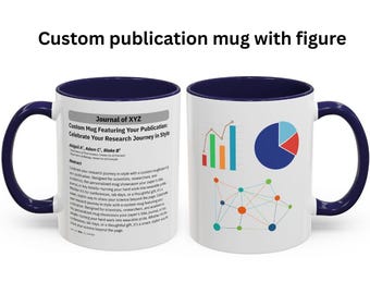 Taza con figura de publicación / Regalo personalizado de graduación de doctorado o maestría / Regalo de defensa / Regalo de defensa de disertación o tesis / Regalo de doctorado