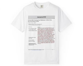Camiseta de publicación de revista / UNISEX / Camiseta de investigación académica / Regalo para científicos / Camiseta de doctorado / Ropa de investigador
