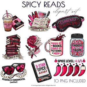 10 Spicy Romance Reader Book Designs (PNG Clipart) image 2