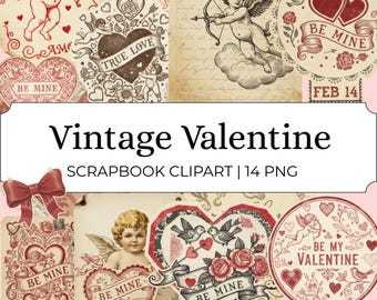 Vintage Valentine Clipart and Victorian Cherub