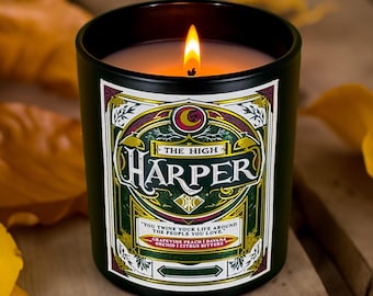 The High Harper - Jaheira Inspired Scented Candle - Gravevine Peach, Davana, Orchid, Citrus Bitters