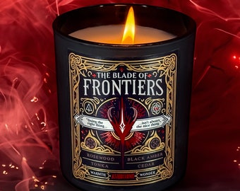 Blade Of Frontiers - Wyll Inspired Scented Candle - Rosewood, Black Amber, Tonka, Cedar