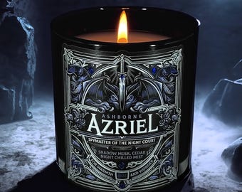 Azriel - ACOTAR Inspired Scented Candle - Shadow Musk, Cedar, Night-Chilled Mist