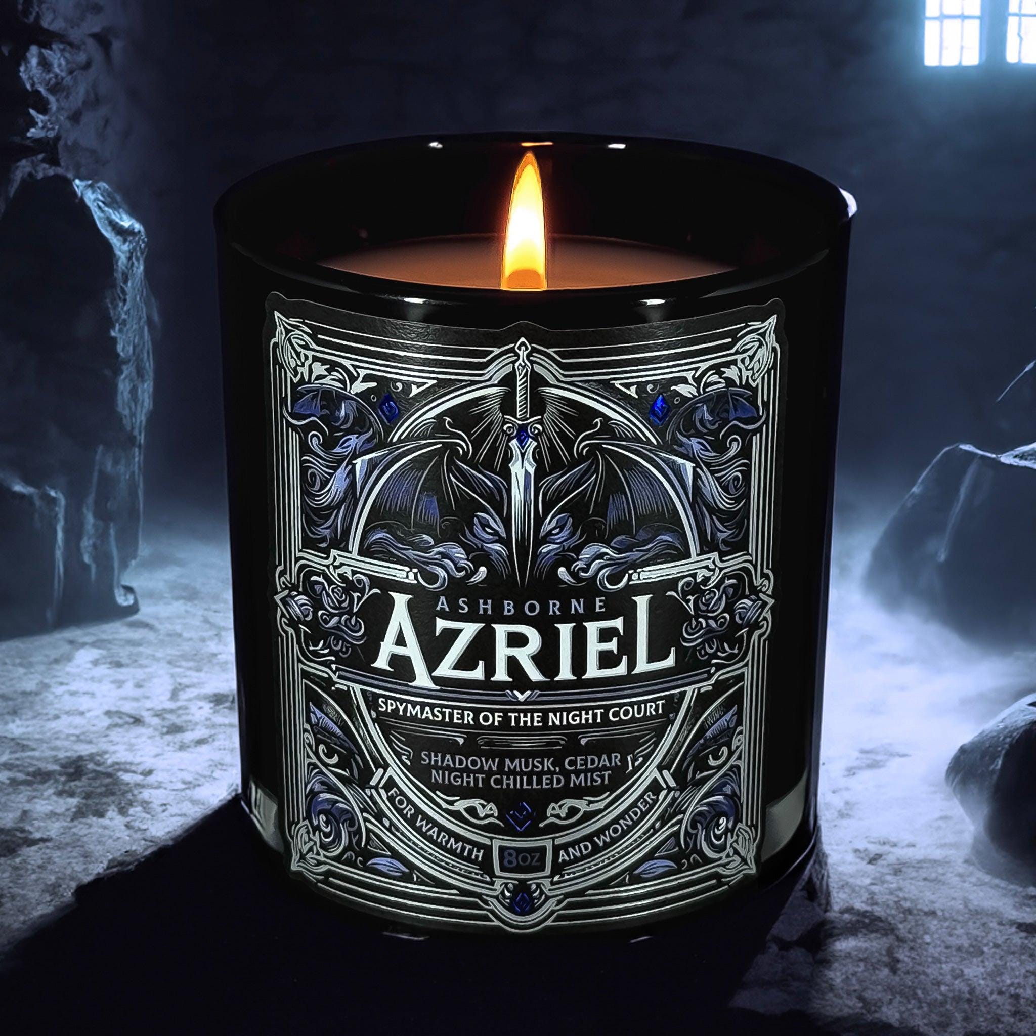 Azriel - ACOTAR Inspired Scented Candle - Shadow Musk, Cedar, Night-Chilled Mist