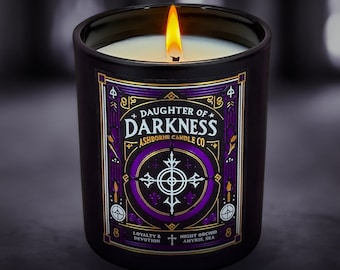 Daughter of Darkness - Shadowheart Inspired Scented Candle - Night Orchid, Amyris, Sea