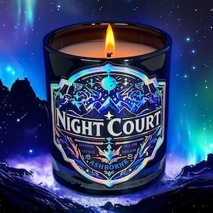 Night Court - ACOTAR Inspired Scented Candle - Citrus, Jasmine, Sea Air