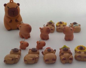 CAPYBARA charms kawai resine capibara 3D ciondolo animale orecchino fai da te creazione di gioielli regalo per tutti