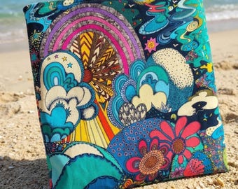 fabric pouch, lined pouch, fabric gift bag, colorful cover, kawaii pouch, fabric storage, cotton pouch, handmade