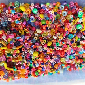 Polymer beads, fruit beads, heishi beads, homemade beads, kawaii beads, pumpkin beads, DIY; creative hobbies, colorful beads