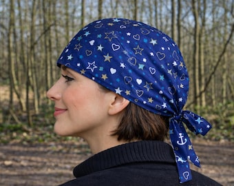 Cotton nurse's cap, thick hair scrub cap, covering, text, stars, heart, dentist scrub cap, gift set for everyone, unisex