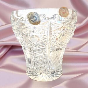 Vintage Bohemia 24%lead Crystal Vase. - Etsy