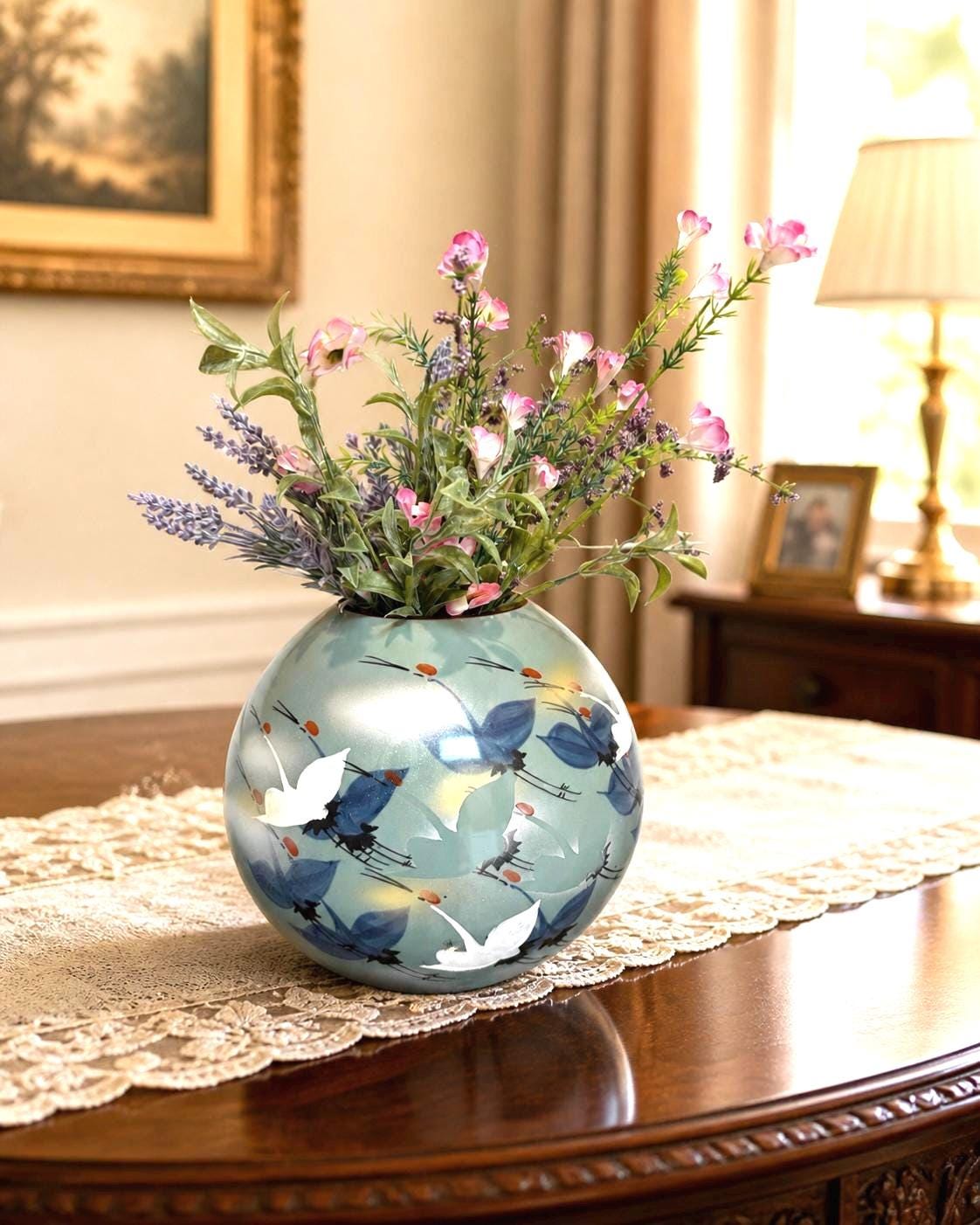 Japanese Crane Vase - Etsy
