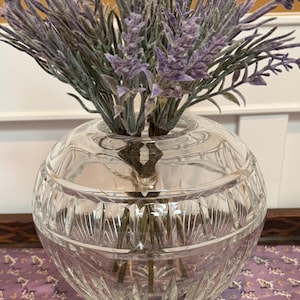vintage Waterford Crystal  floral harmony Urn Vase.