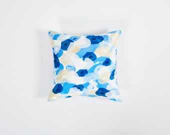 Abstract Dots Blue Throw Pillow Cover 18"(Insert Included)