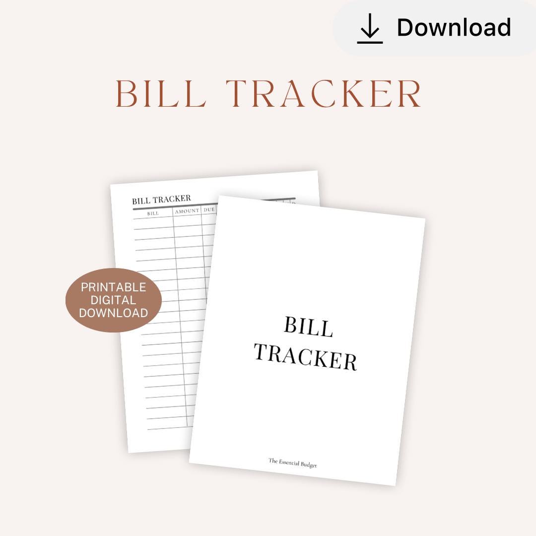Bill Tracker Printable A5 | Simple Budget Pages | Cash Envelope System ...
