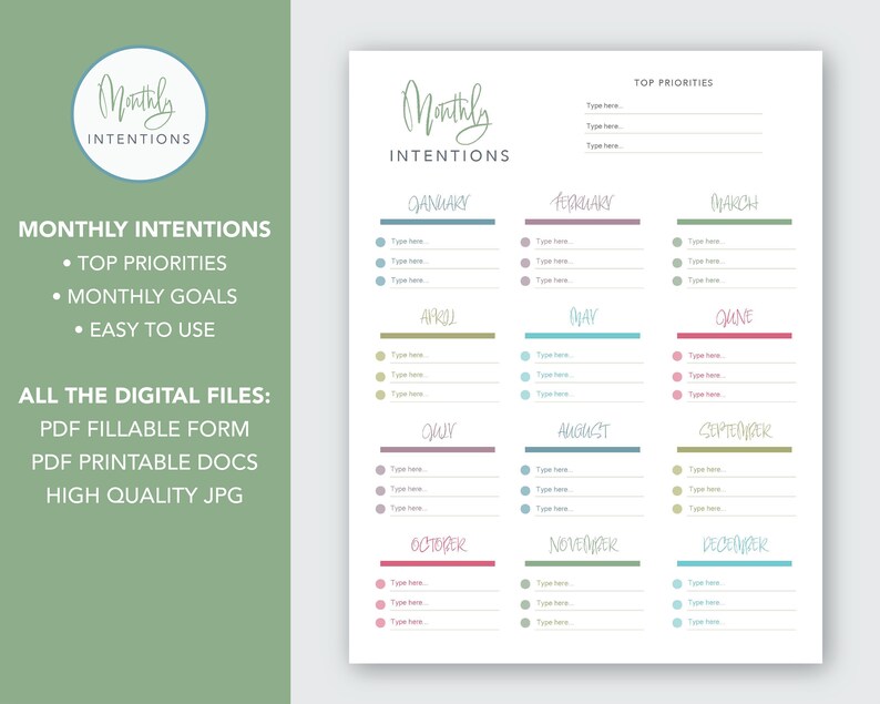 Editable Planner Bundle: Daily, Weekly, Monthly (digital Download) - Etsy