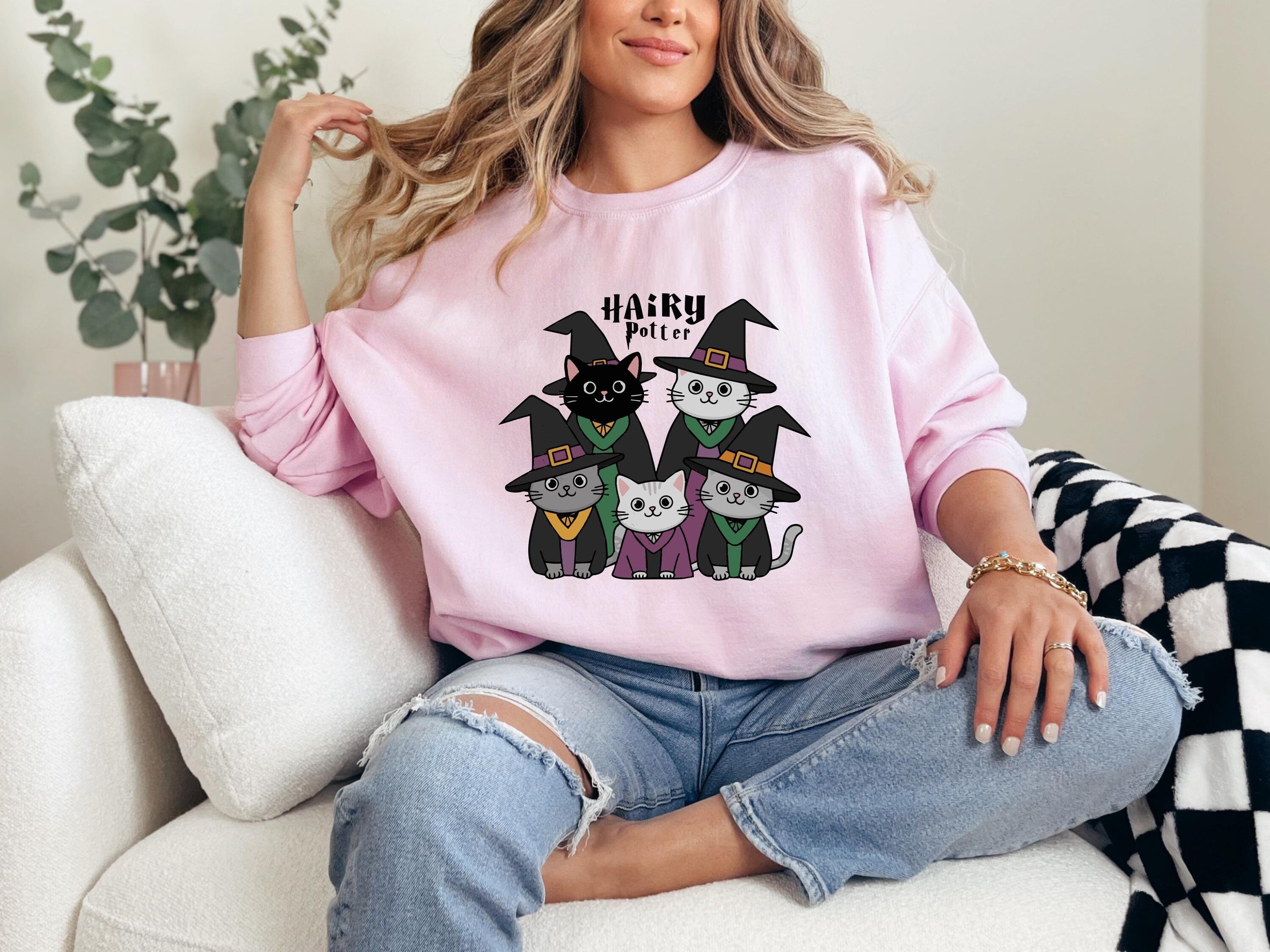 Hairy Potter Sweatshirt , Cat Lovers shirt , Pet owner , Gift for Bestie , Shirt For Babies , Christmas Gift, Cat Lovers gift , Wizard Shirt