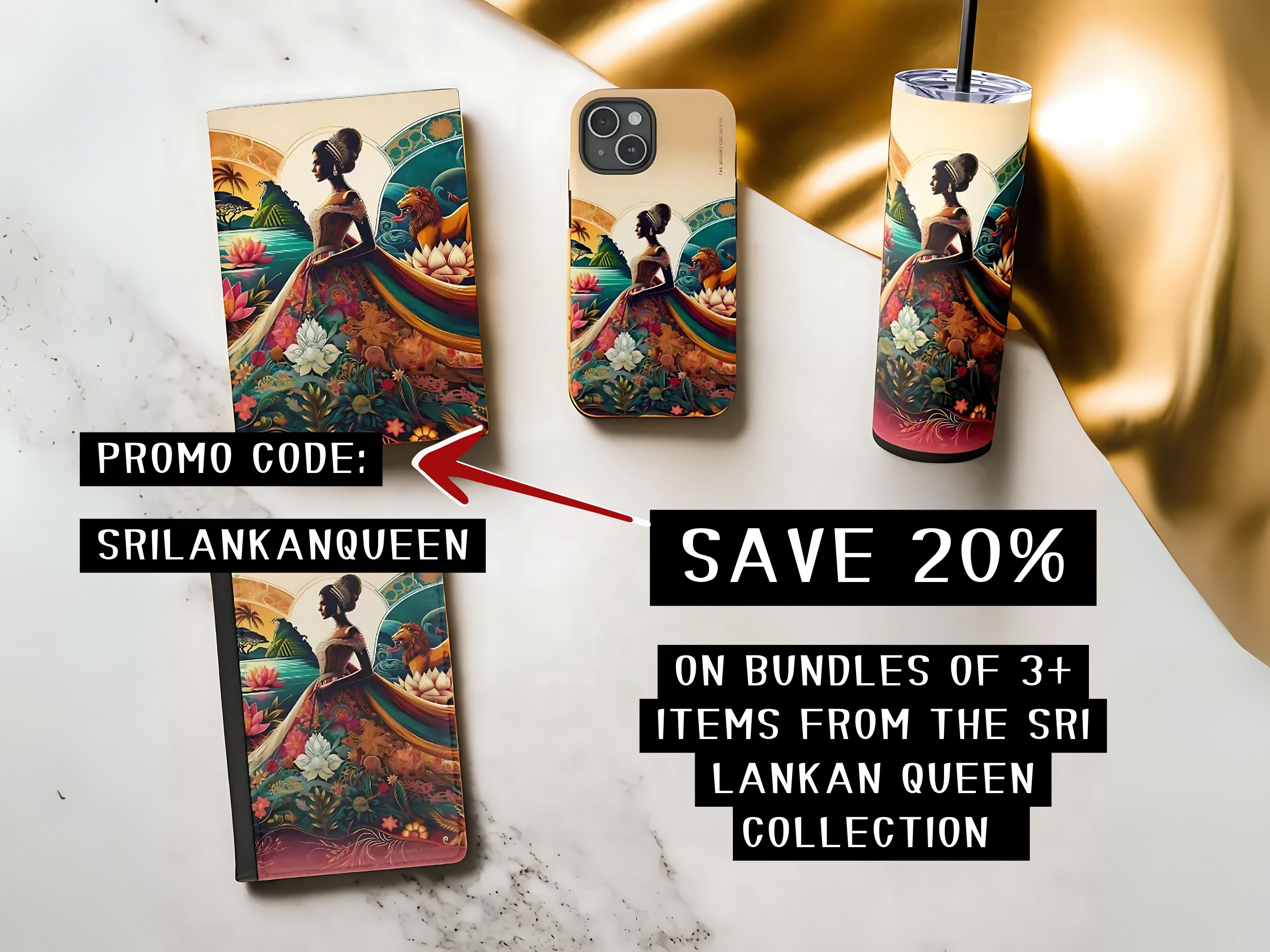 Sri Lankan Queen Spiral Notebook 118 Lined Pages, 6x8 Durable Journal