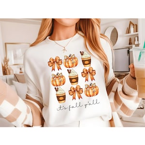 Its fall yall Shirt Its fall yall Sweatshirt Happy fall yall Its fall yall tshirt cinnamongirltees Pumpkin spice latte Coquette clothes