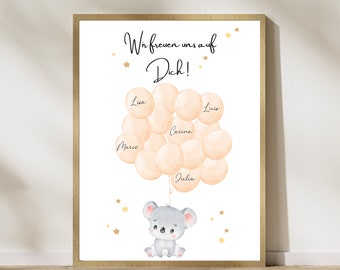 Guest book baby shower balloons for labeling, gender reveal party, baby shower guest book, gender neutral, guest book, pregnancy announcement