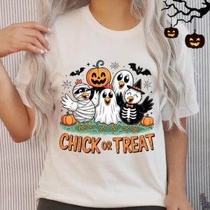 Chick Or Treat Png, Spooky Chicken Halloween Png, Halloween Png, Funny Halloween Chicken Png, Spooky Goose Png, Kids Halloween Png