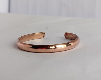 Hand Forged 100% Pure Copper Bracelet. Solid Copper Arthritis Relief Bracelet. Fashion Handmade, Plain Copper Armband