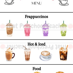 Dramatic Play - Coffee Shop Pack
