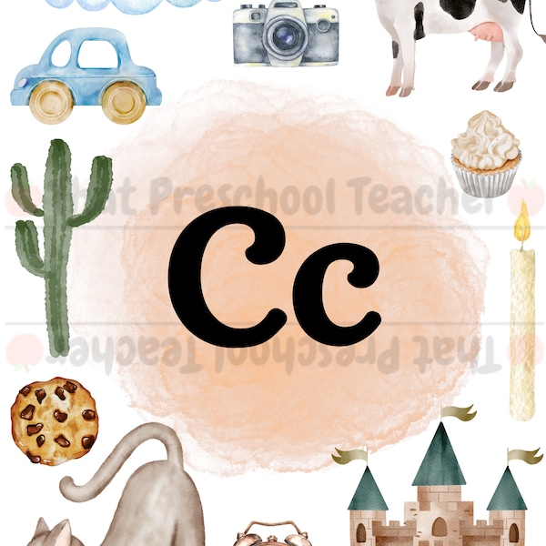 Classroom ABC Poster - Watercolor