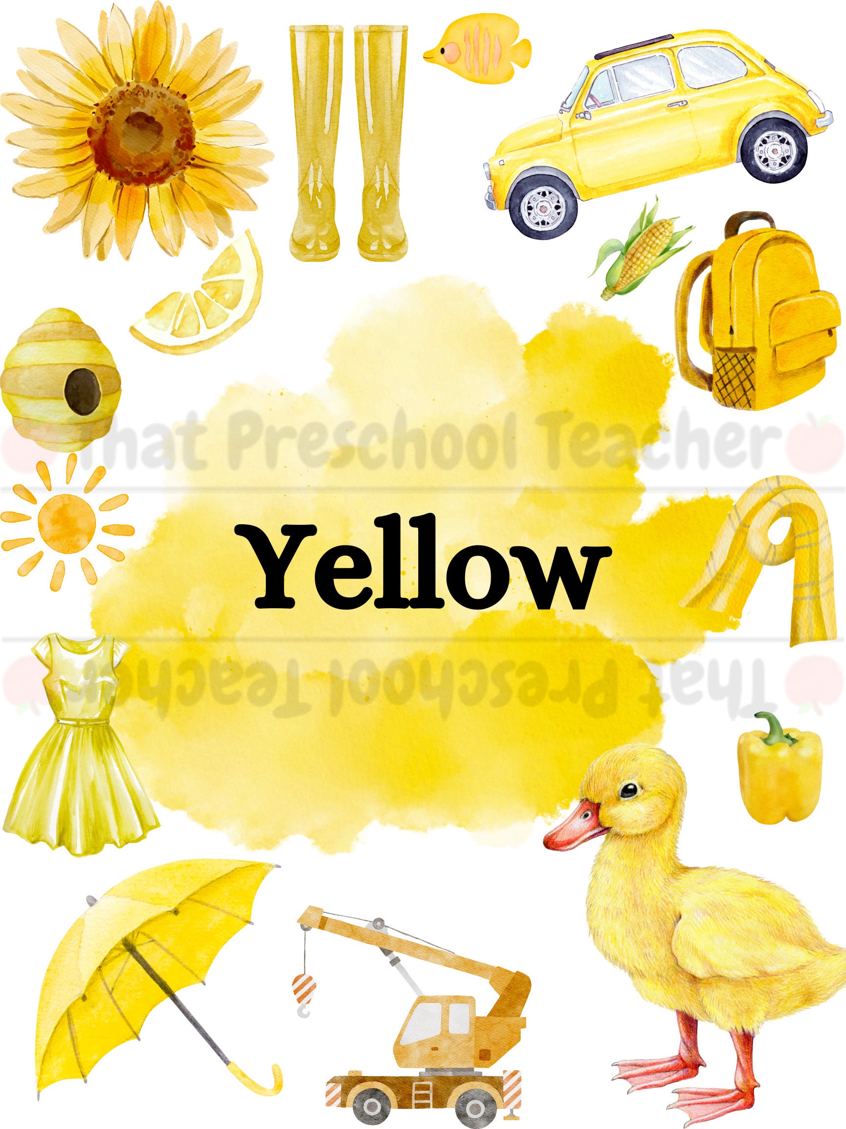 Classroom Color Print-yellow - Etsy