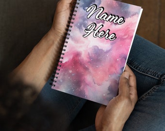 Personalized Galaxy Spiral Notebook, Custom Name Space Journal, Customized Universe Diary, Nebula Notebook,Cosmic Sketch, Astrology Notebook