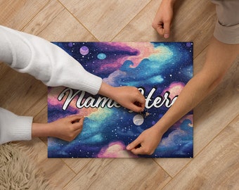 Personalized Galaxy Jigsaw Puzzle, Custom Name Space Puzzle, Customized Universe Jigsaw, Cosmos Puzzle Game, Astrology, Celestial Art Game