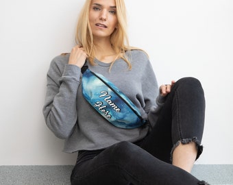 Gepersonaliseerde Galaxy Fanny Pack, aangepaste naam ruimte heuptas, aangepast universum heuptasje, Nebula riemtas, sterrengeschenk, Space Explorer Pack