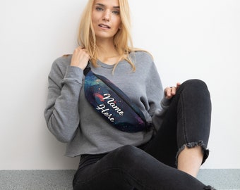 Gepersonaliseerde Galaxy Fanny Pack, aangepaste naam ruimte heuptas, aangepast universum heuptasje, Nebula riemtas, sterrengeschenk, Space Explorer Pack