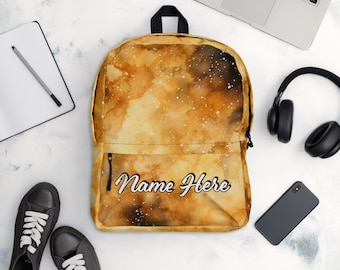 Gepersonaliseerde Galaxy-rugzak, aangepaste naam ruimterugzak, aangepast universumpakket, gepersonaliseerde Nebula-schooltas, sterrenrugzak, sterrenhemel