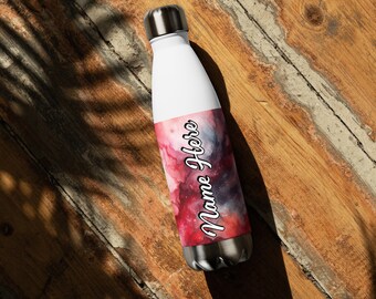 Personalized Galaxy Steel Water Bottle, Custom Name Space Drink Bottle,  Customized Universe Drinkware, Space Travel Bottle, Nebula Bottle